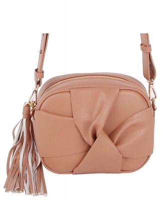 Bow Boxy Crossbody Bag LD151-1 DARK BLUSH